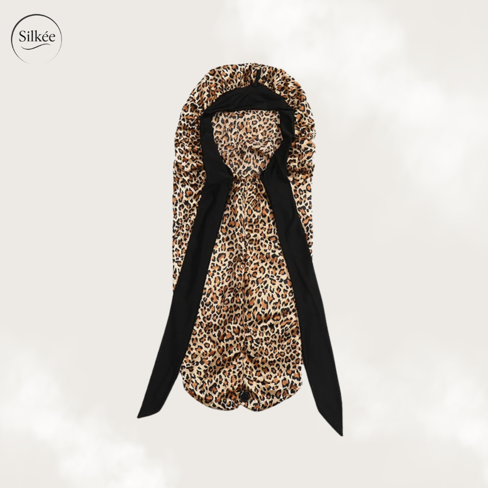 Bonnet de nuit en satin de soie extra-long XL
