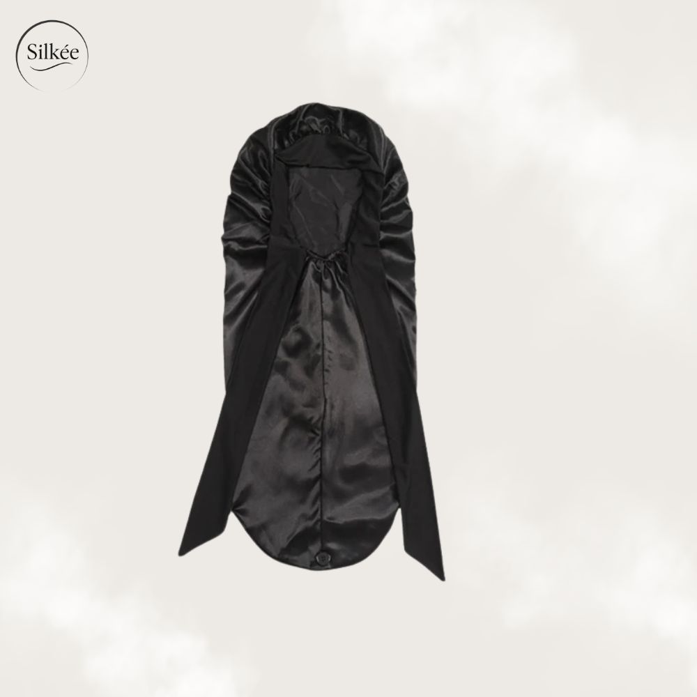 Bonnet de nuit en satin de soie extra-long XL